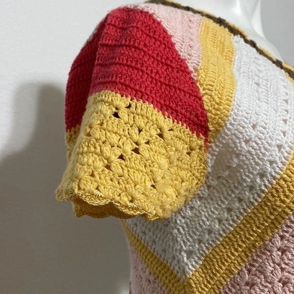 Anne Klein Crochet Multicolor Top Size Large - Picture 5 of 7